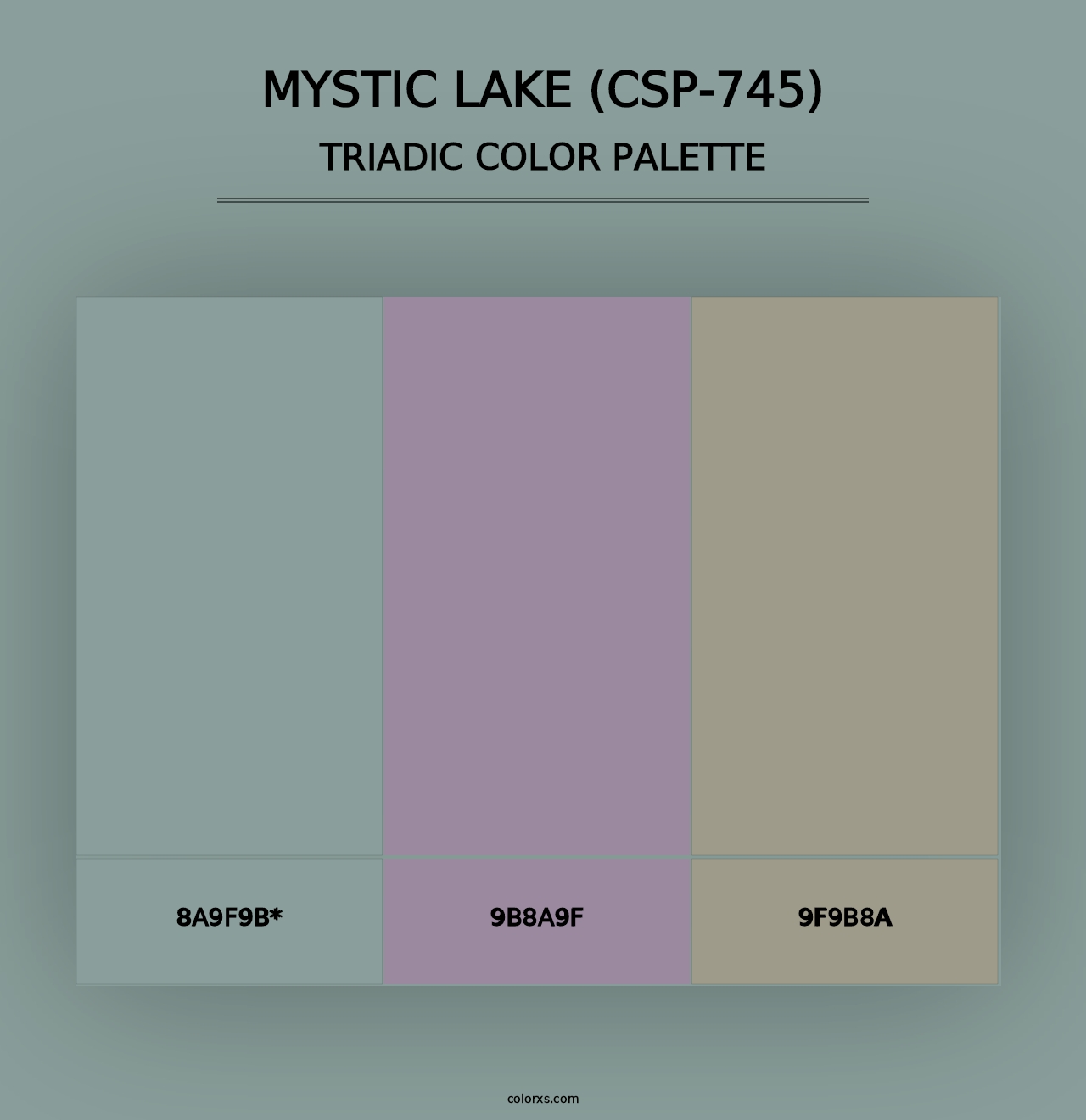 Mystic Lake (CSP-745) - Triadic Color Palette