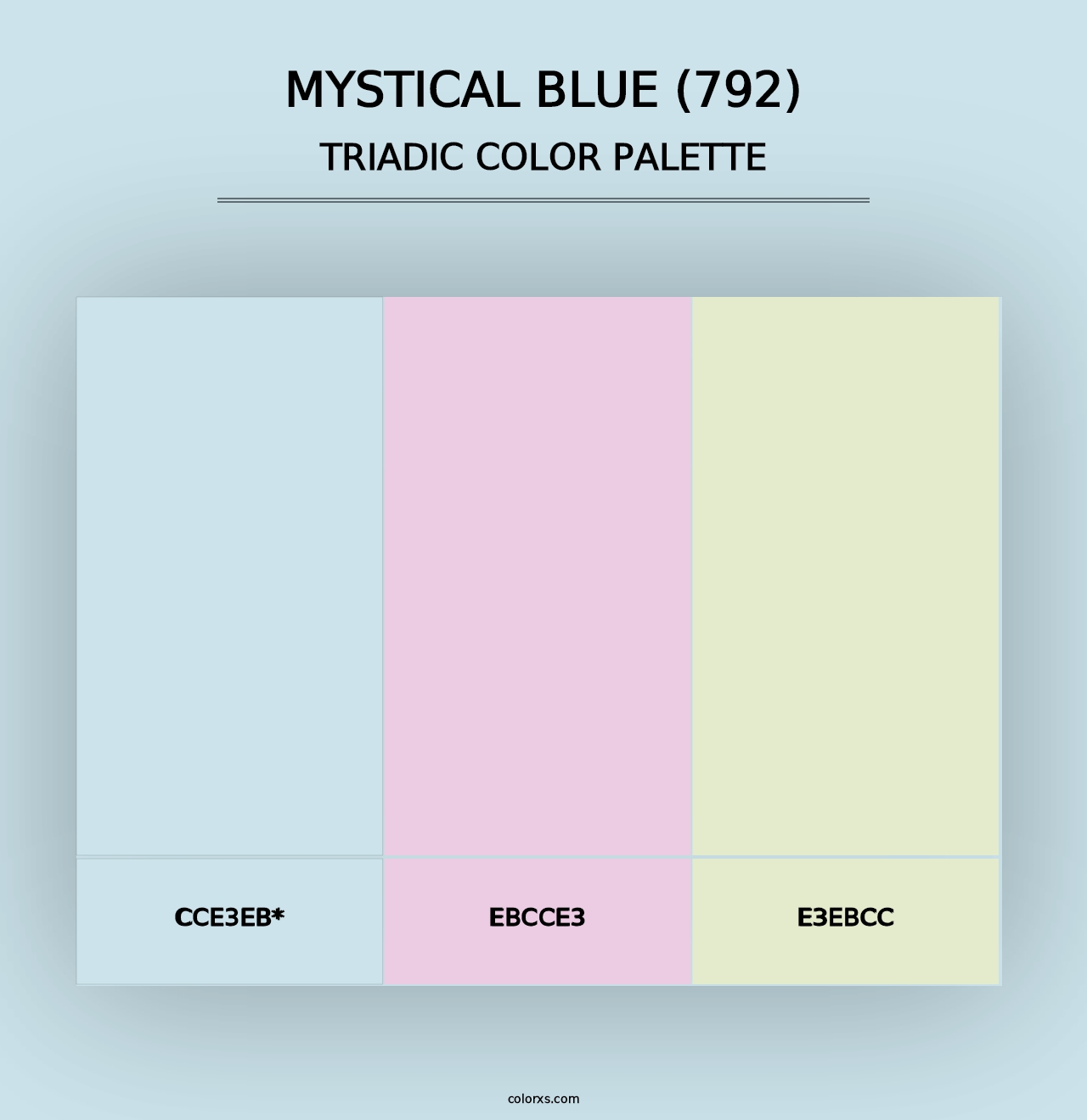 Mystical Blue (792) - Triadic Color Palette