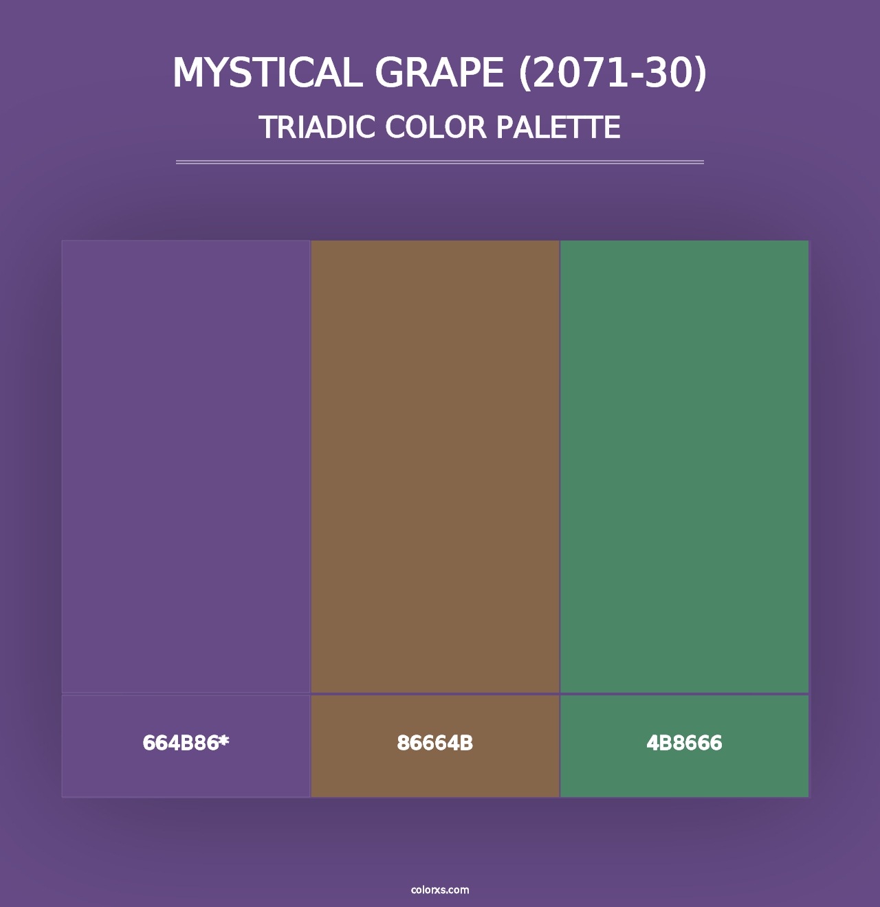 Mystical Grape (2071-30) - Triadic Color Palette