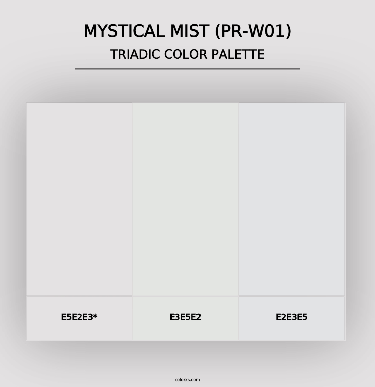 Mystical Mist (PR-W01) - Triadic Color Palette