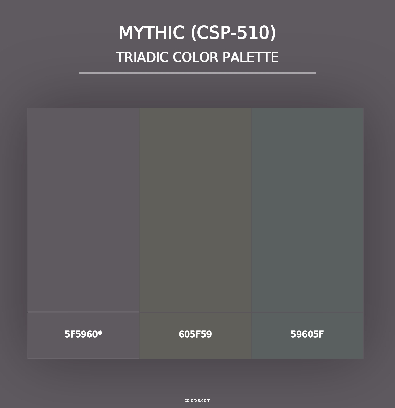 Mythic (CSP-510) - Triadic Color Palette