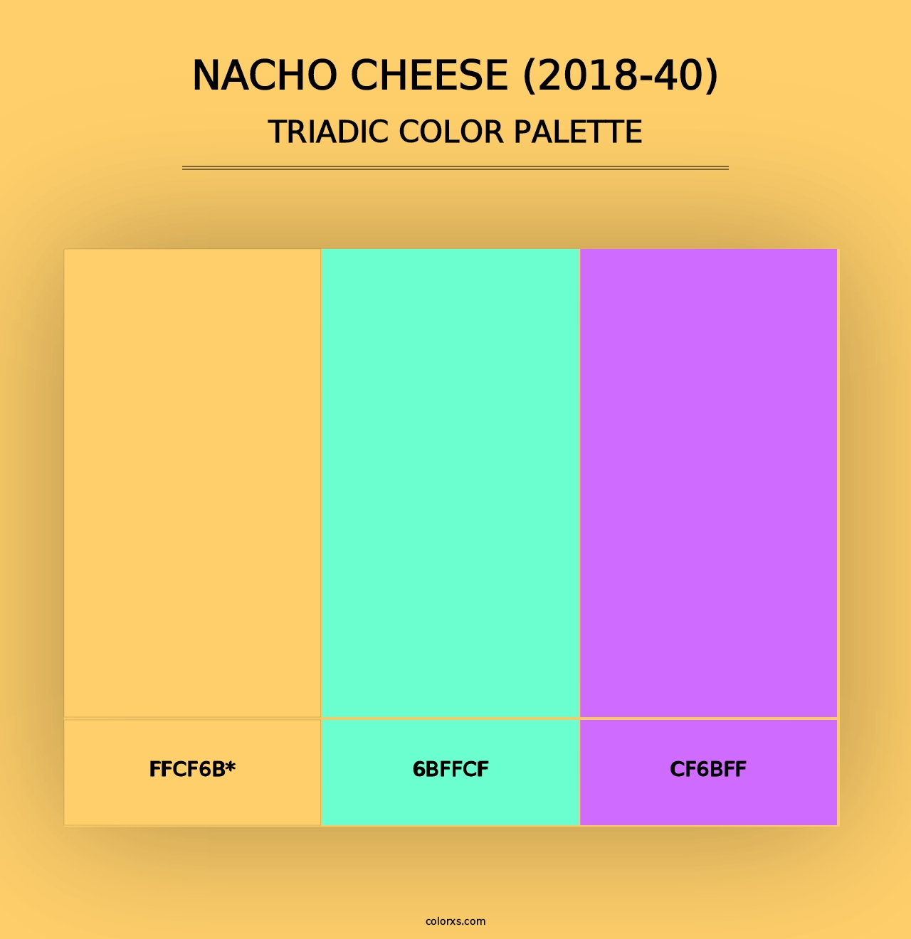 Nacho Cheese (2018-40) - Triadic Color Palette