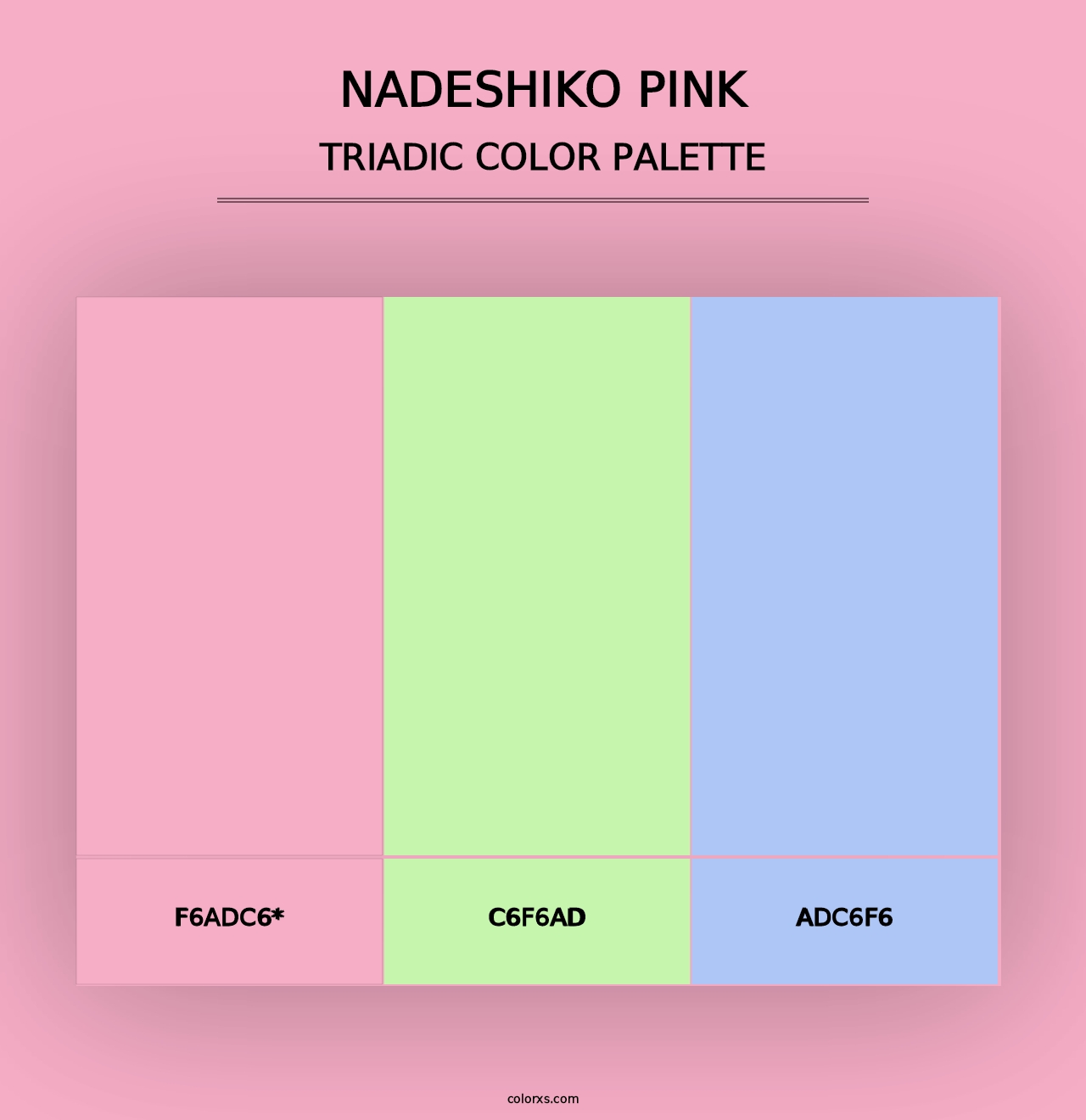 Nadeshiko Pink - Triadic Color Palette