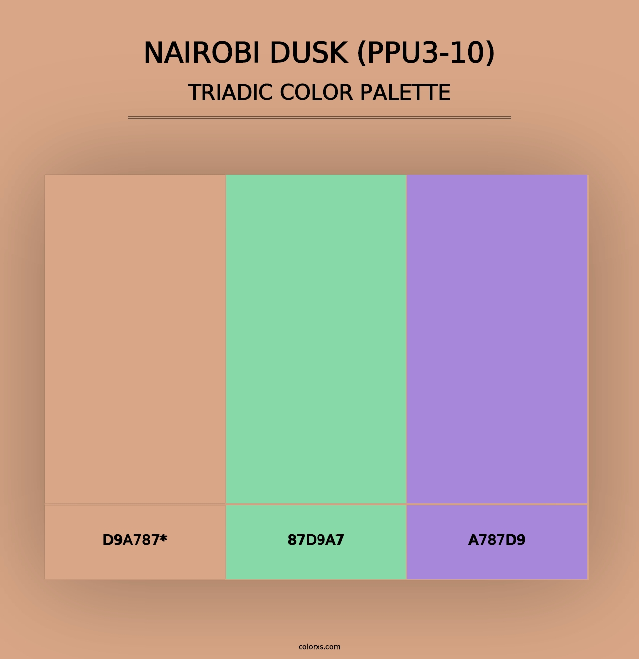 Nairobi Dusk (PPU3-10) - Triadic Color Palette