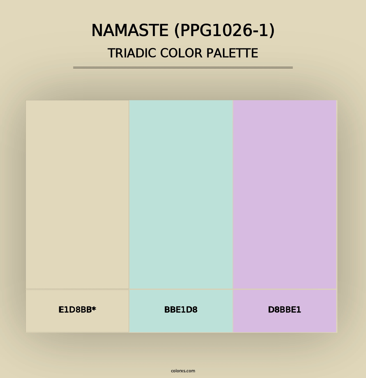 Namaste (PPG1026-1) - Triadic Color Palette