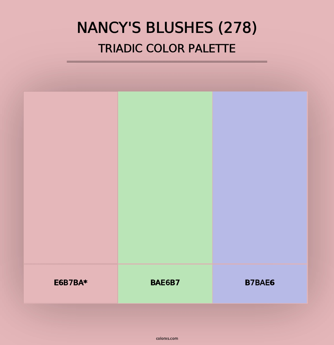 Nancy's Blushes (278) - Triadic Color Palette