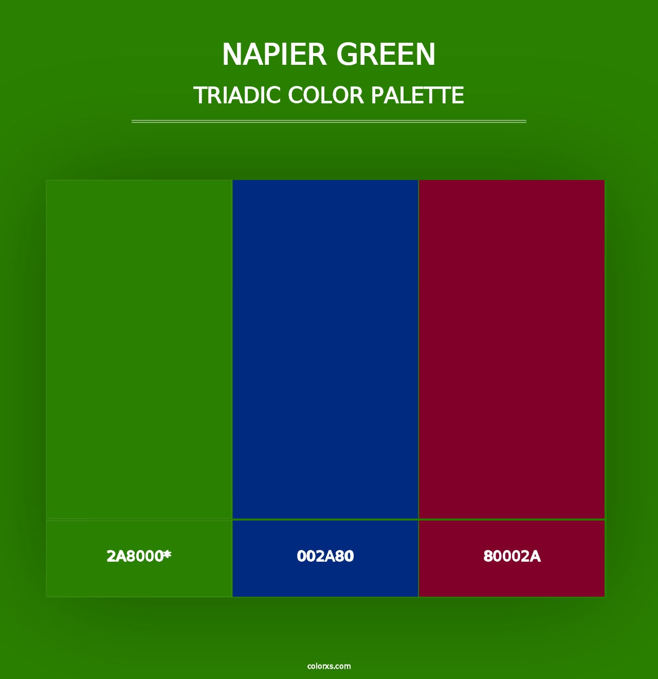 Napier Green - Triadic Color Palette