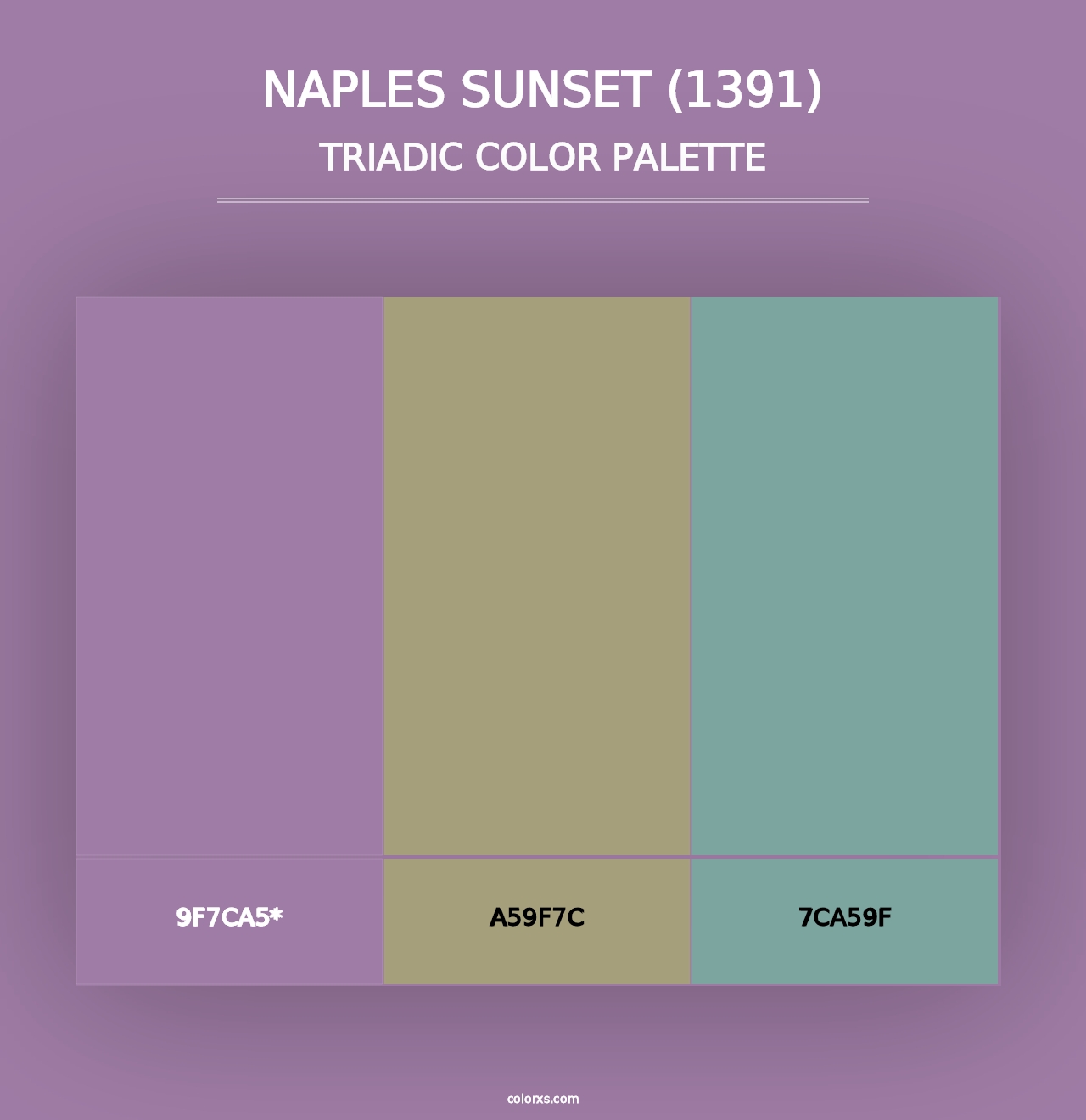 Naples Sunset (1391) - Triadic Color Palette