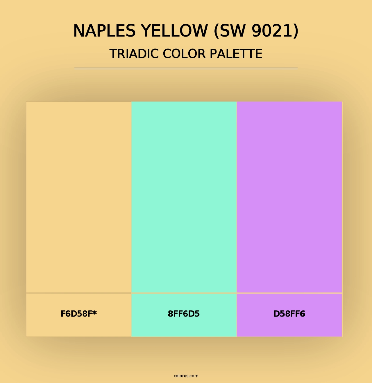 Naples Yellow (SW 9021) - Triadic Color Palette