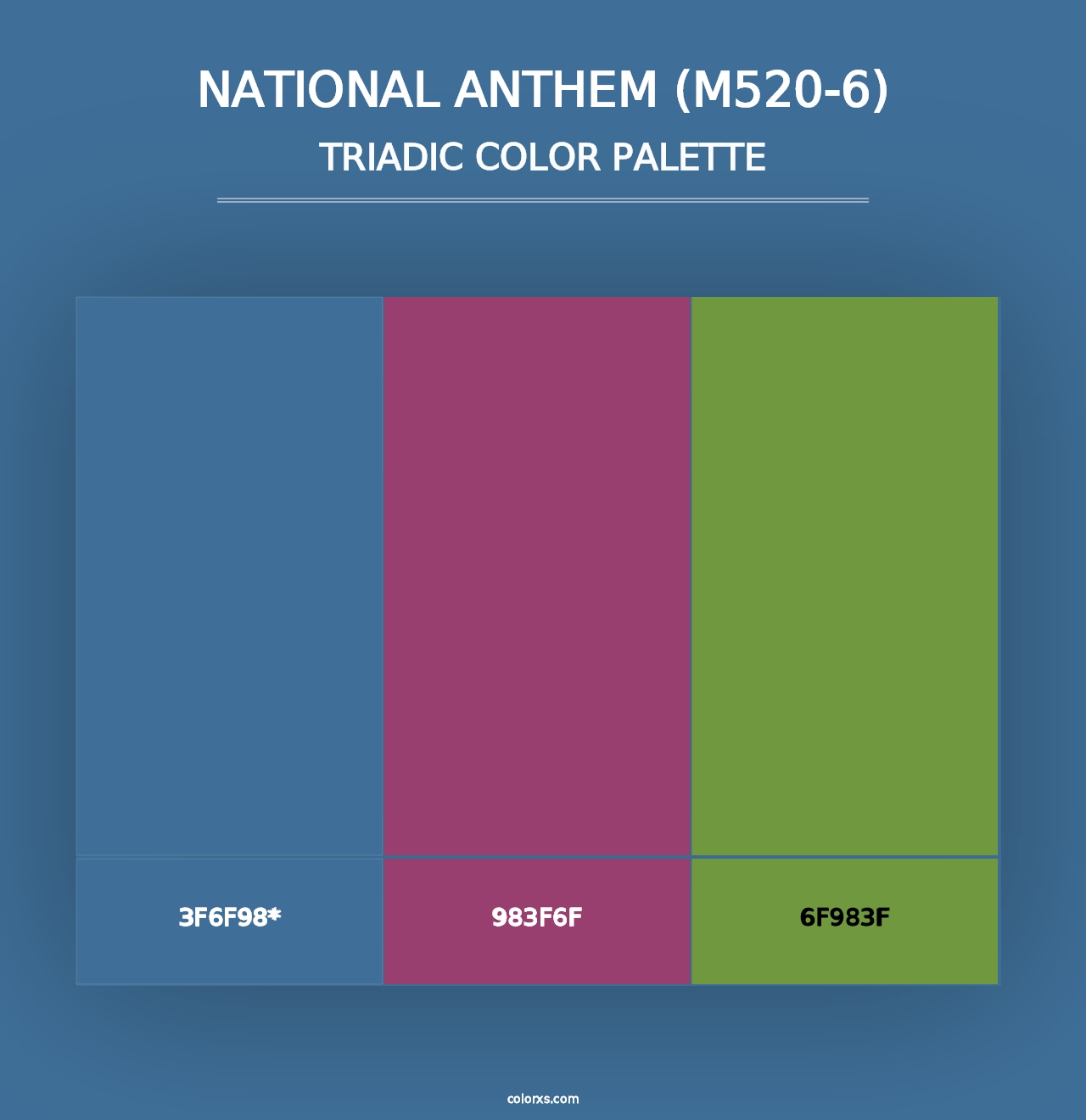 National Anthem (M520-6) - Triadic Color Palette