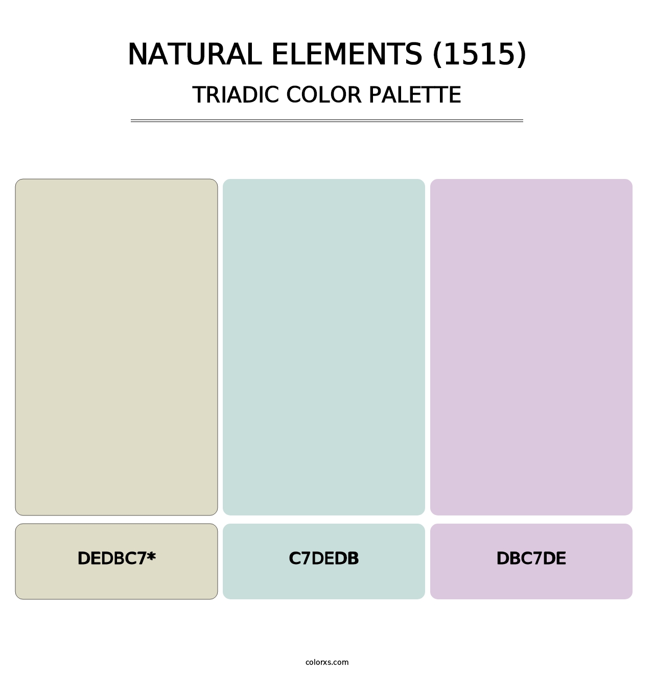 Natural Elements (1515) - Triadic Color Palette