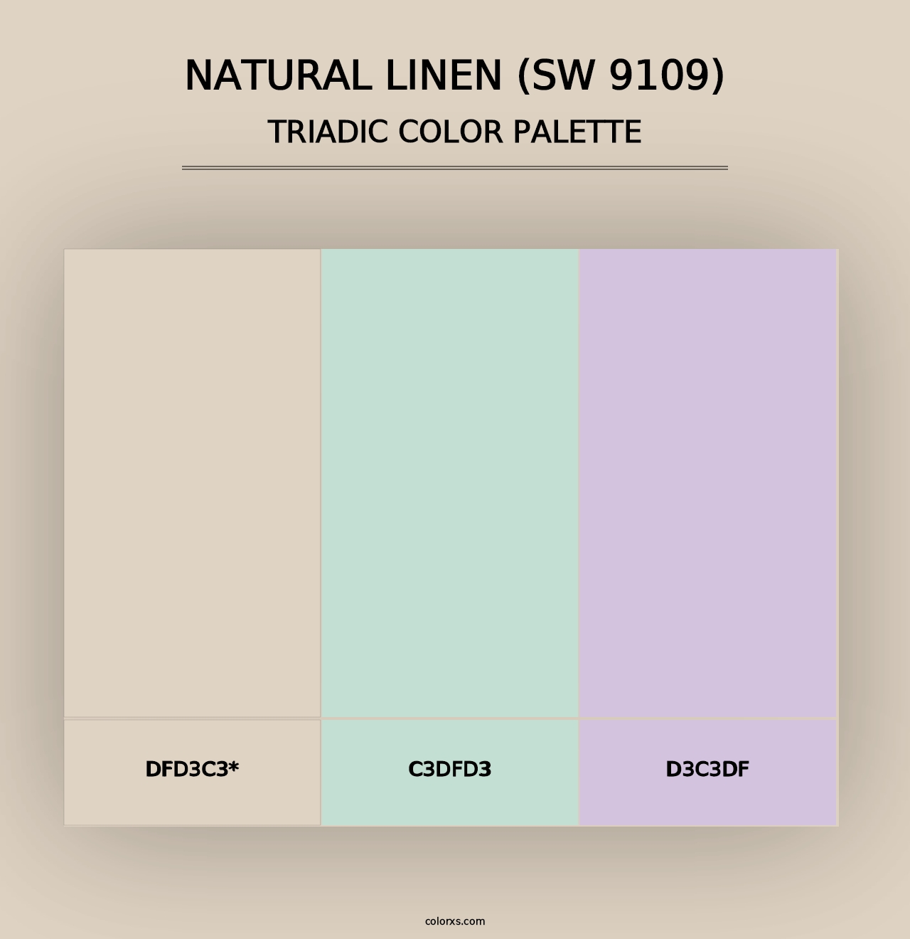 Natural Linen (SW 9109) - Triadic Color Palette