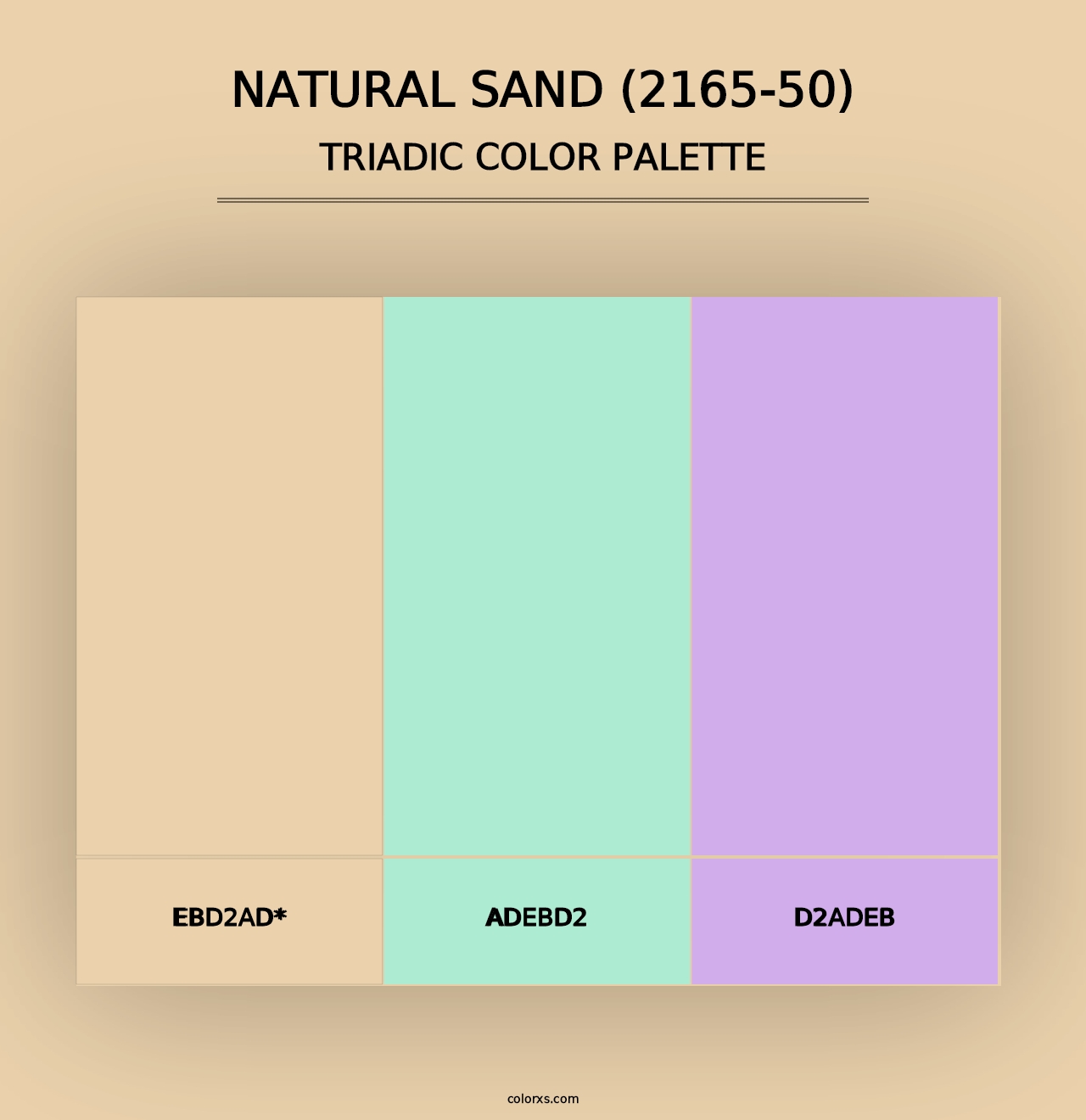 Natural Sand (2165-50) - Triadic Color Palette