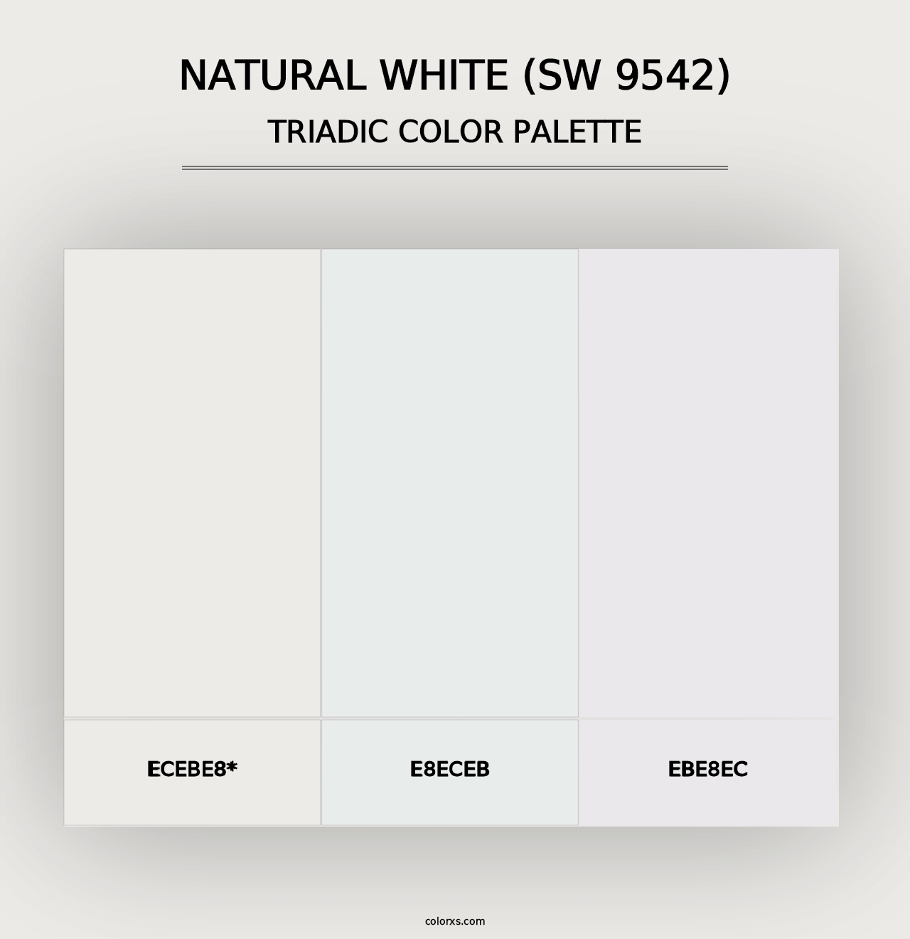 Natural White (SW 9542) - Triadic Color Palette