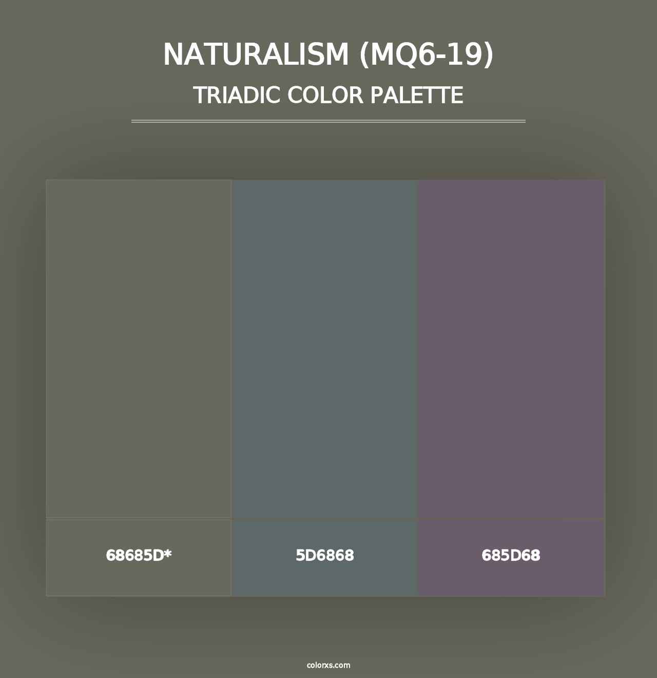 Naturalism (MQ6-19) - Triadic Color Palette