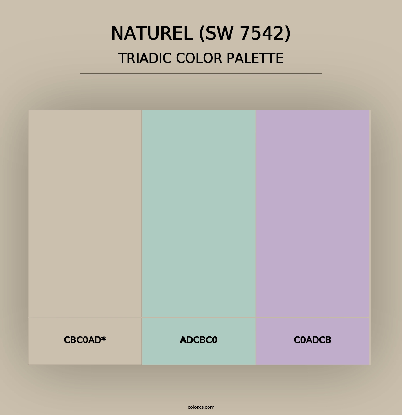 Naturel (SW 7542) - Triadic Color Palette