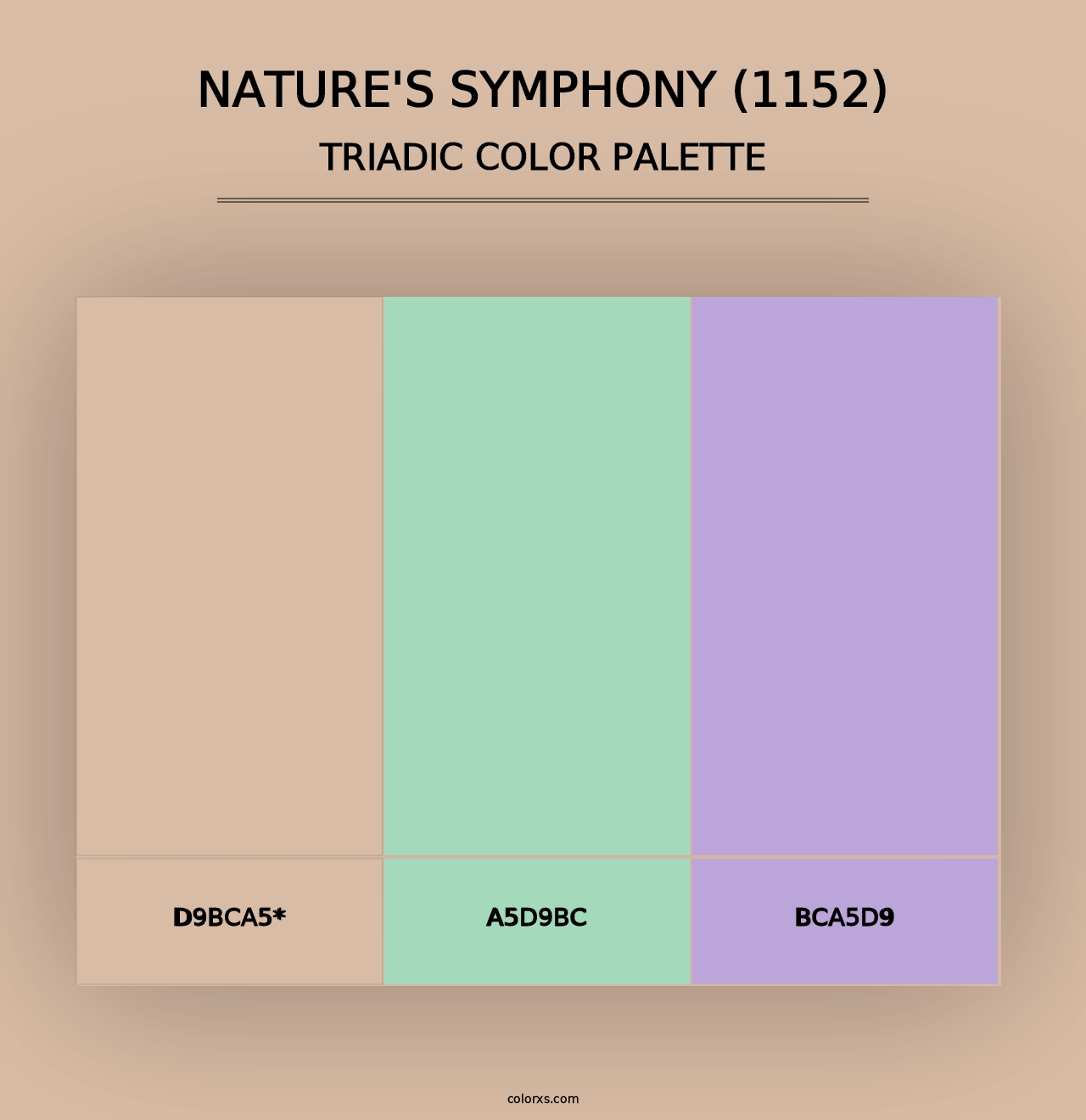 Nature's Symphony (1152) - Triadic Color Palette