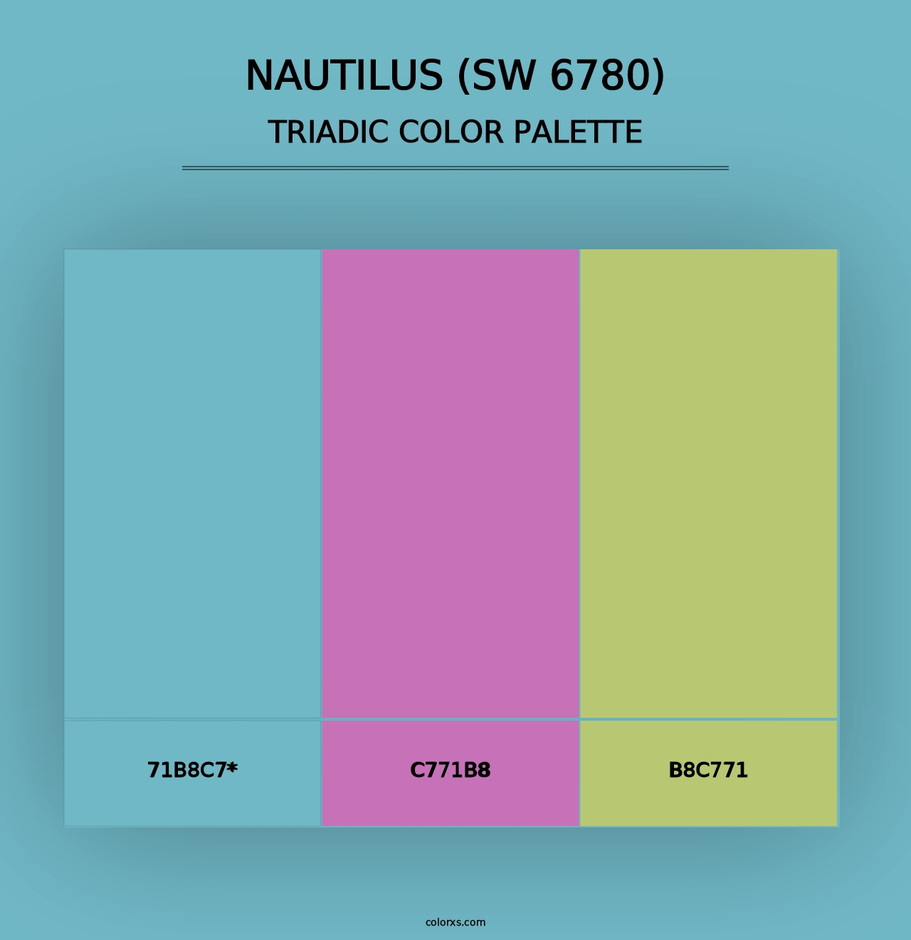 Nautilus (SW 6780) - Triadic Color Palette