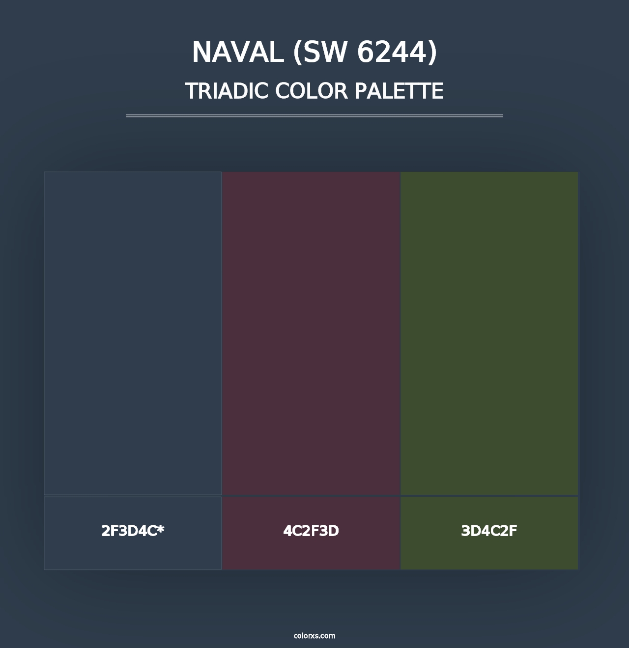 Naval (SW 6244) - Triadic Color Palette