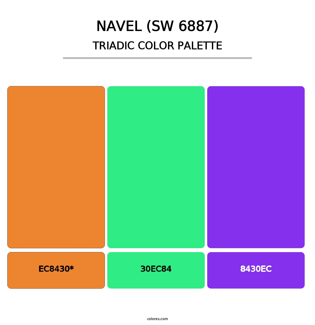 Navel (SW 6887) - Triadic Color Palette