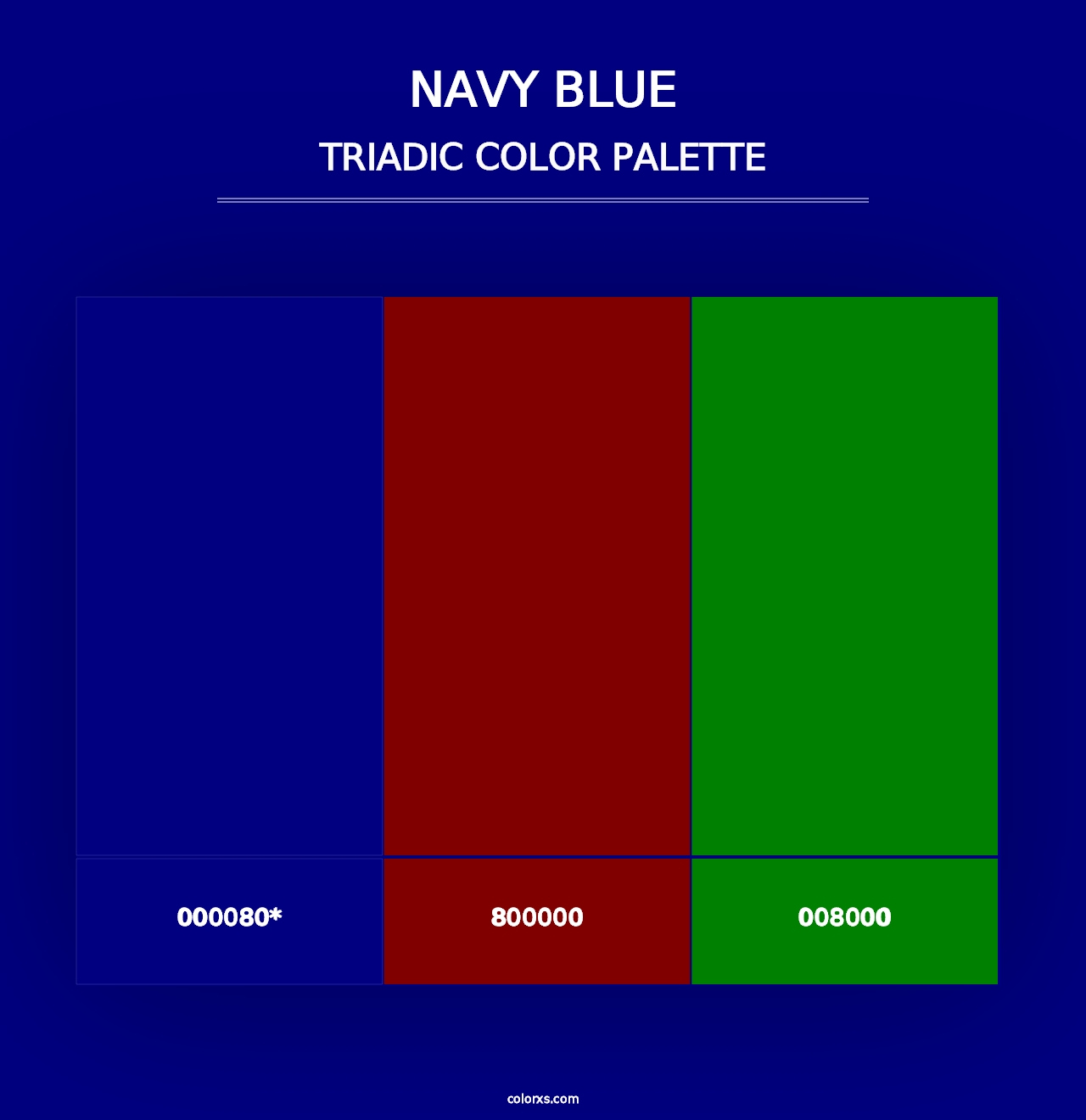 Navy Blue - Triadic Color Palette