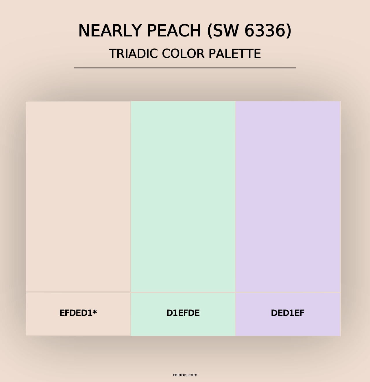 Nearly Peach (SW 6336) - Triadic Color Palette