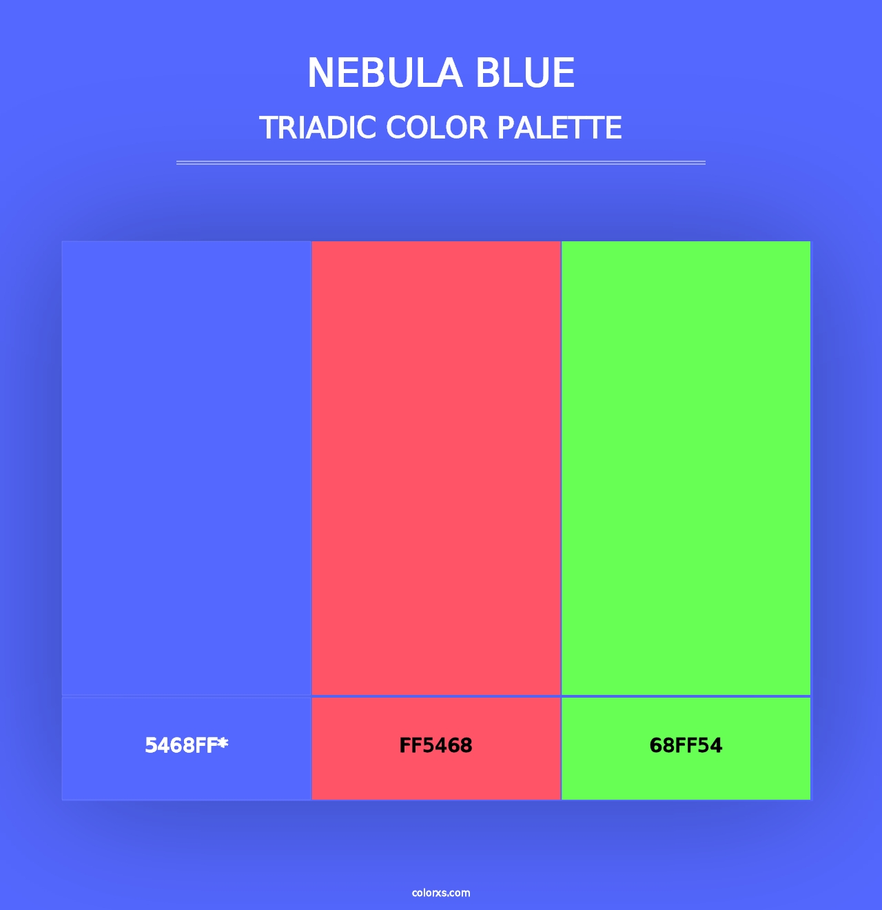 Nebula Blue - Triadic Color Palette