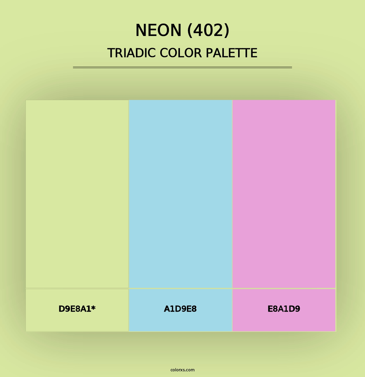 Neon (402) - Triadic Color Palette