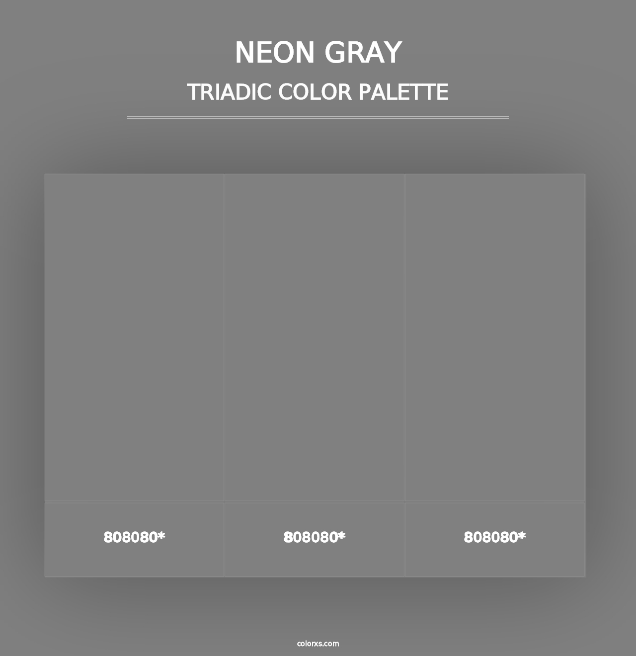 Neon Gray - Triadic Color Palette