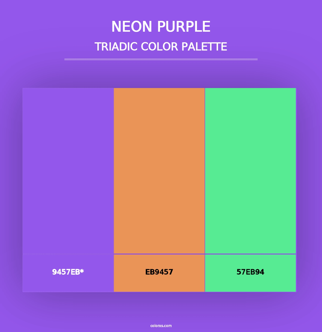 Neon Purple - Triadic Color Palette