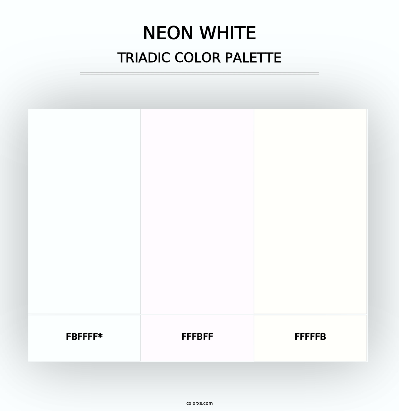 Neon White - Triadic Color Palette