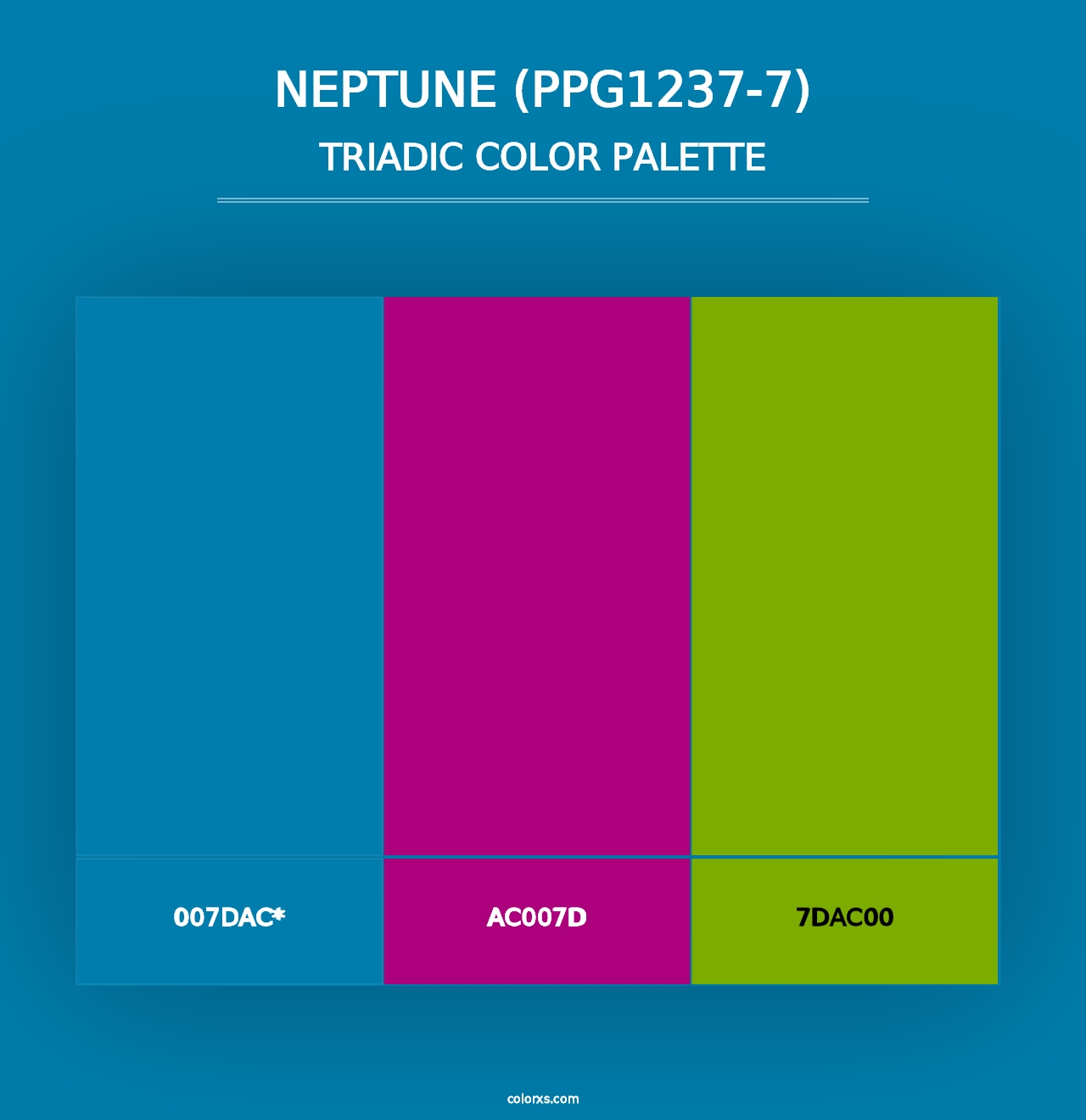 Neptune (PPG1237-7) - Triadic Color Palette