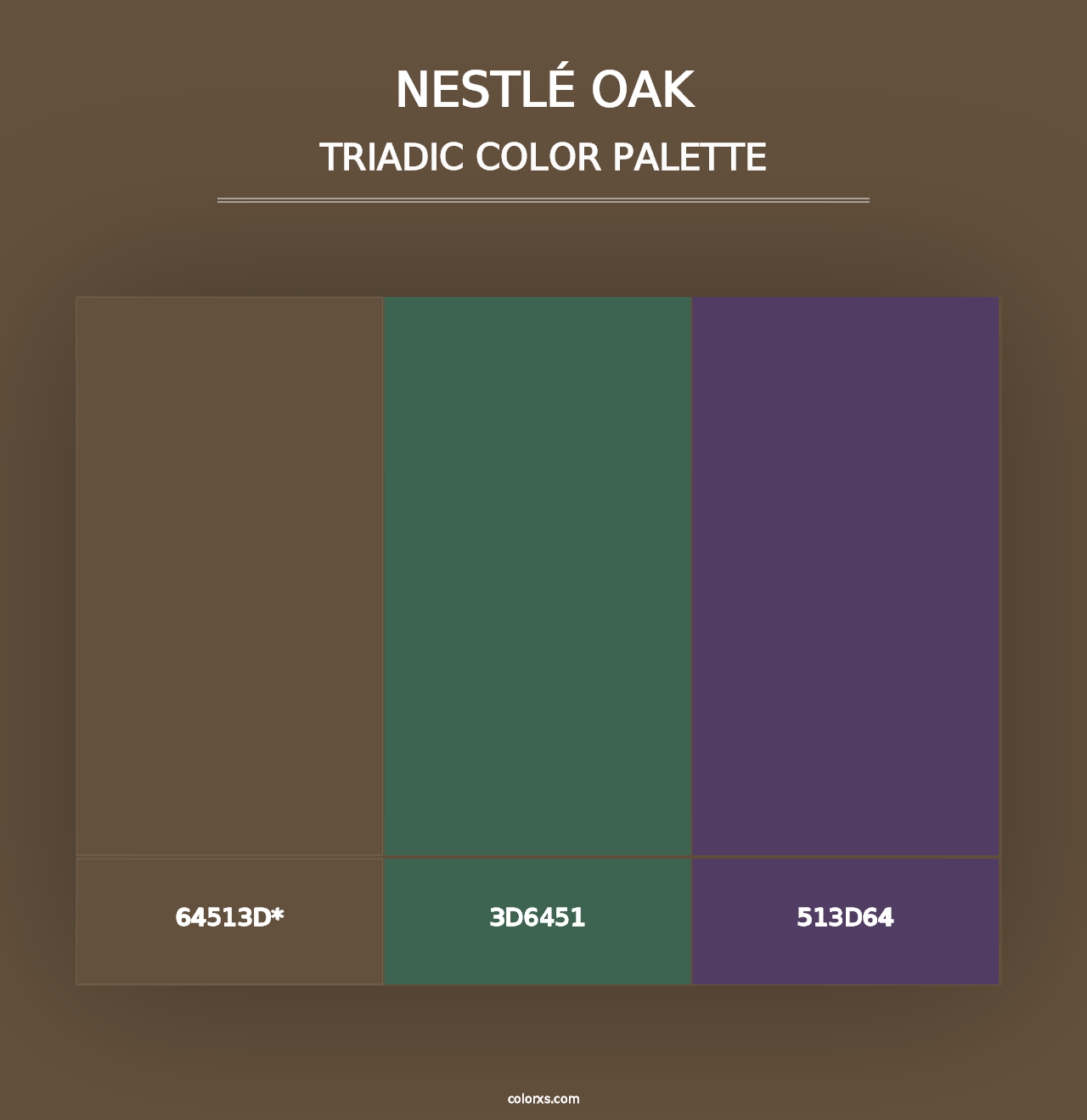 Nestlé Oak - Triadic Color Palette