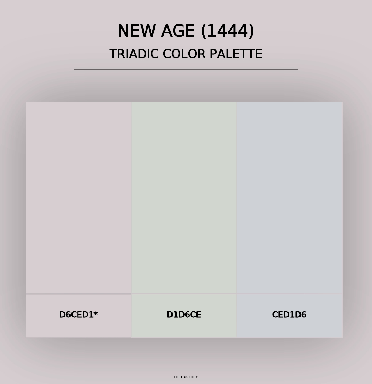 New Age (1444) - Triadic Color Palette