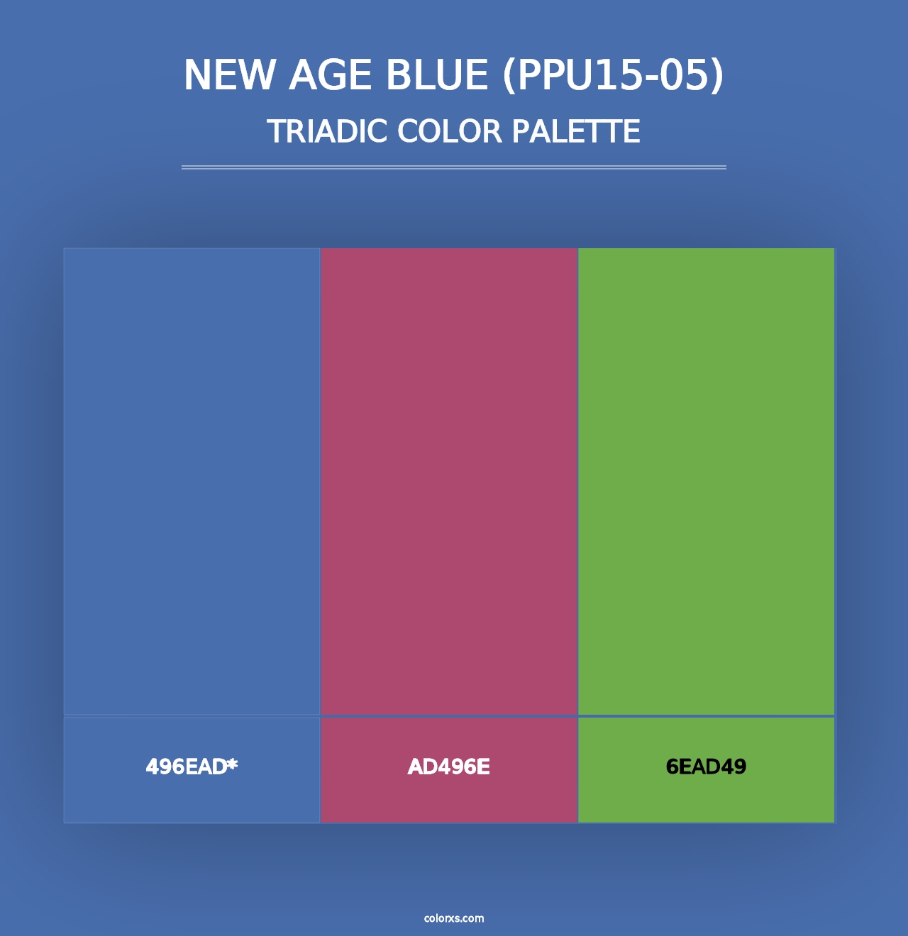 New Age Blue (PPU15-05) - Triadic Color Palette