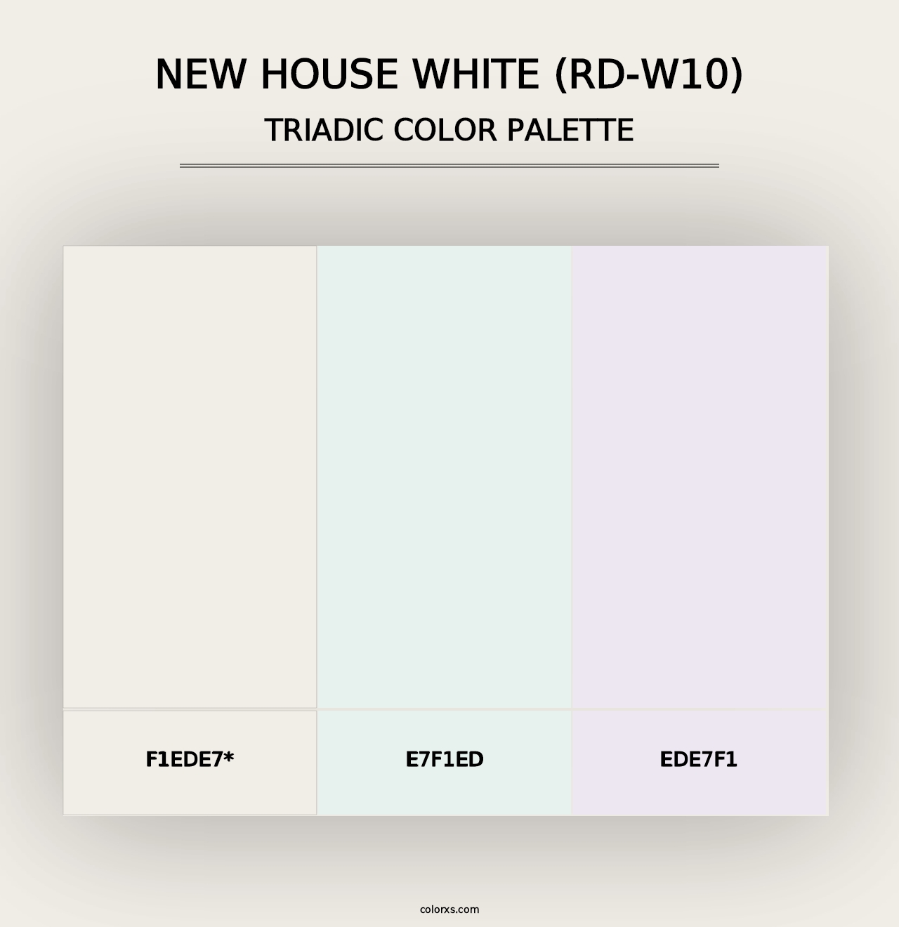 New House White (RD-W10) - Triadic Color Palette