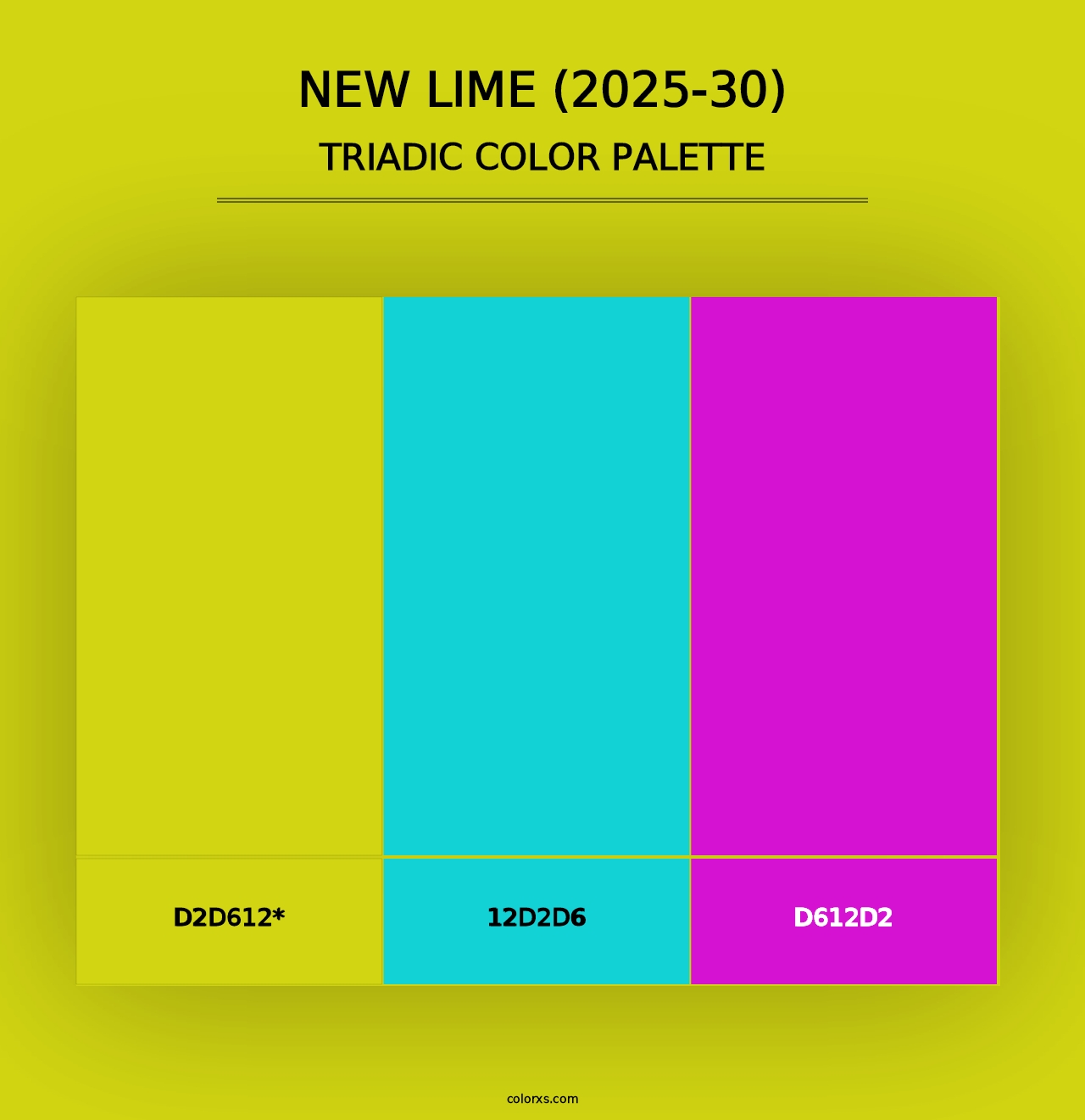 New Lime (2025-30) - Triadic Color Palette