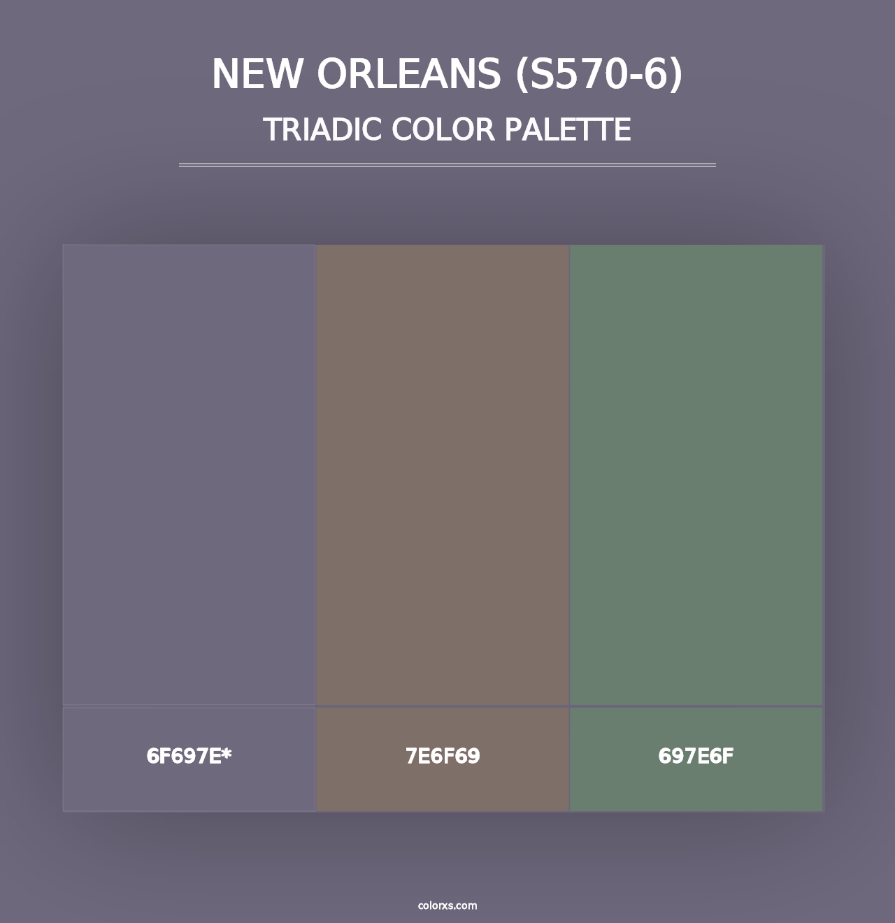 New Orleans (S570-6) - Triadic Color Palette