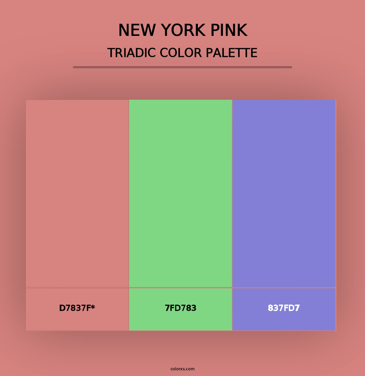 New York Pink - Triadic Color Palette