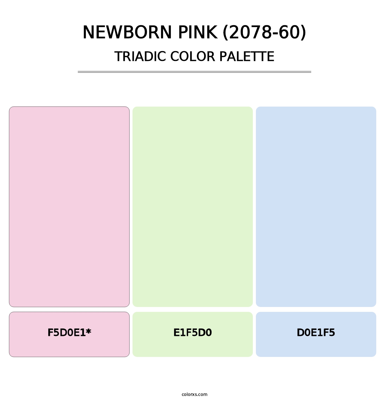 Newborn Pink (2078-60) - Triadic Color Palette