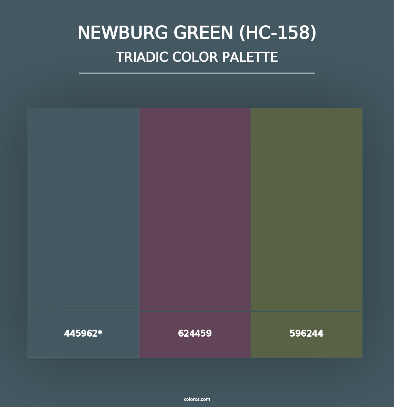 Newburg Green (HC-158) - Triadic Color Palette