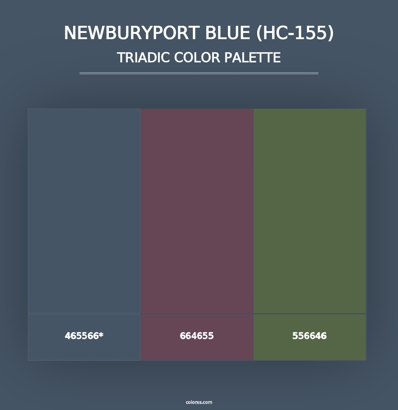 Newburyport Blue (HC-155) - Triadic Color Palette