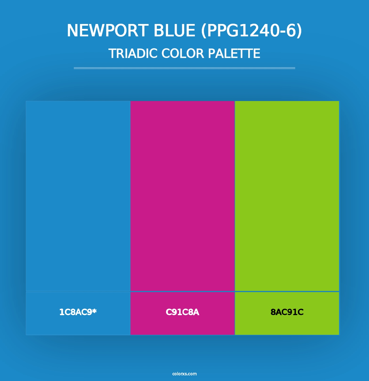 Newport Blue (PPG1240-6) - Triadic Color Palette