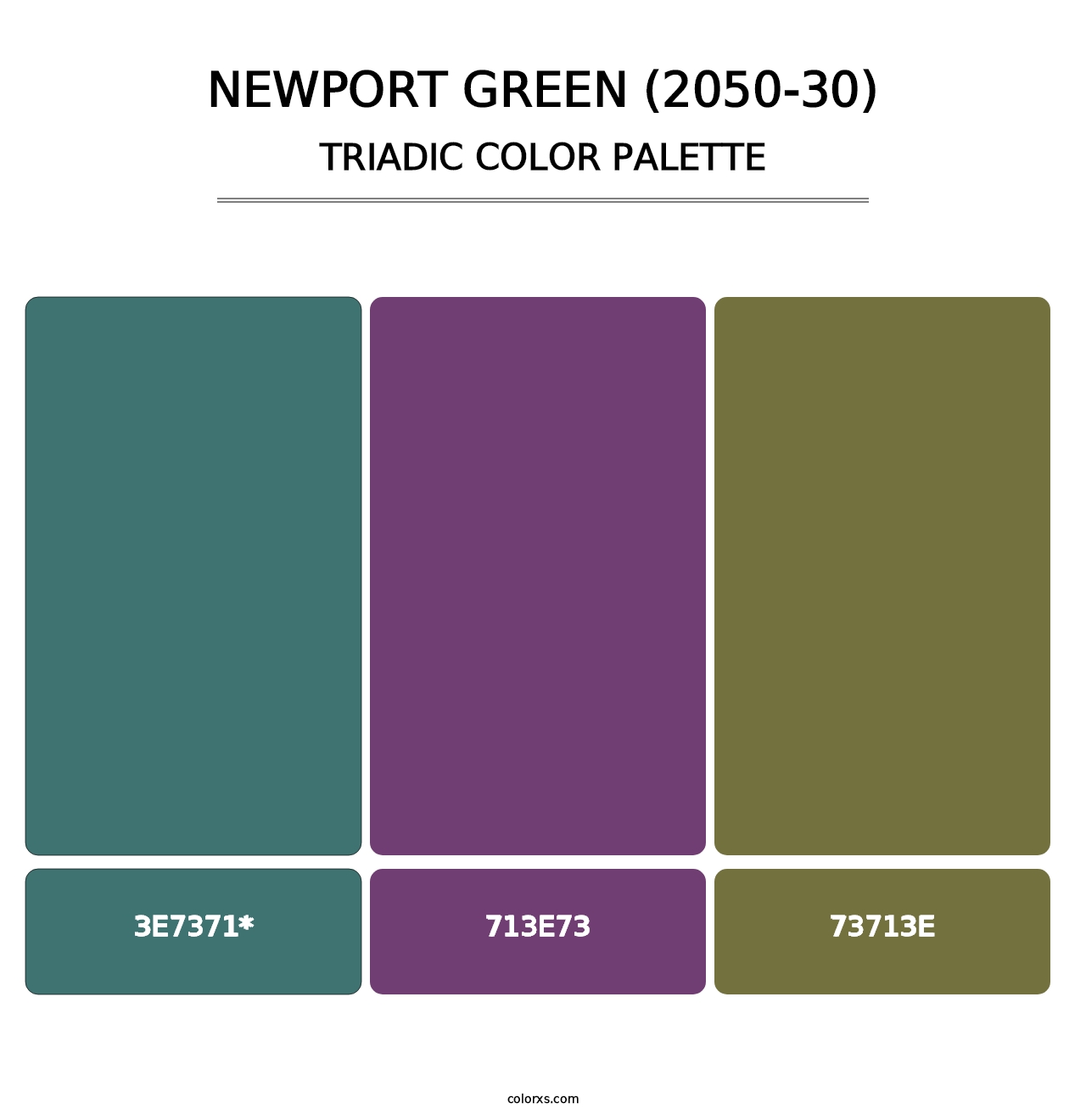 Newport Green (2050-30) - Triadic Color Palette