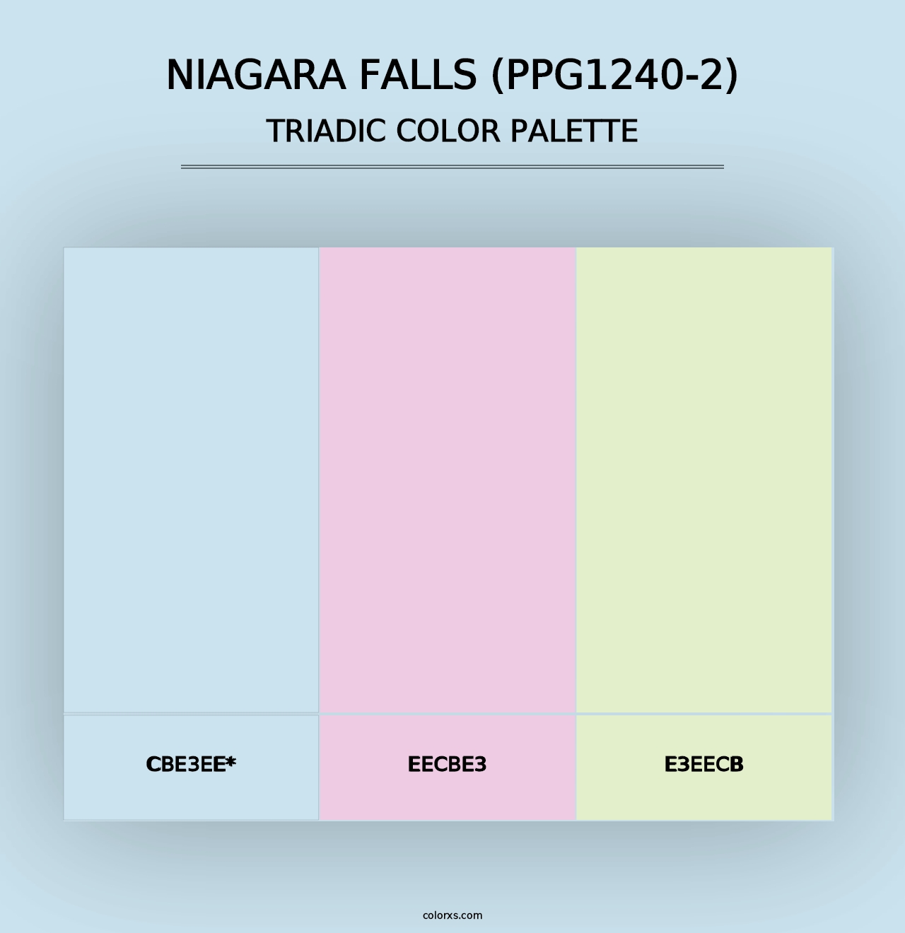 Niagara Falls (PPG1240-2) - Triadic Color Palette