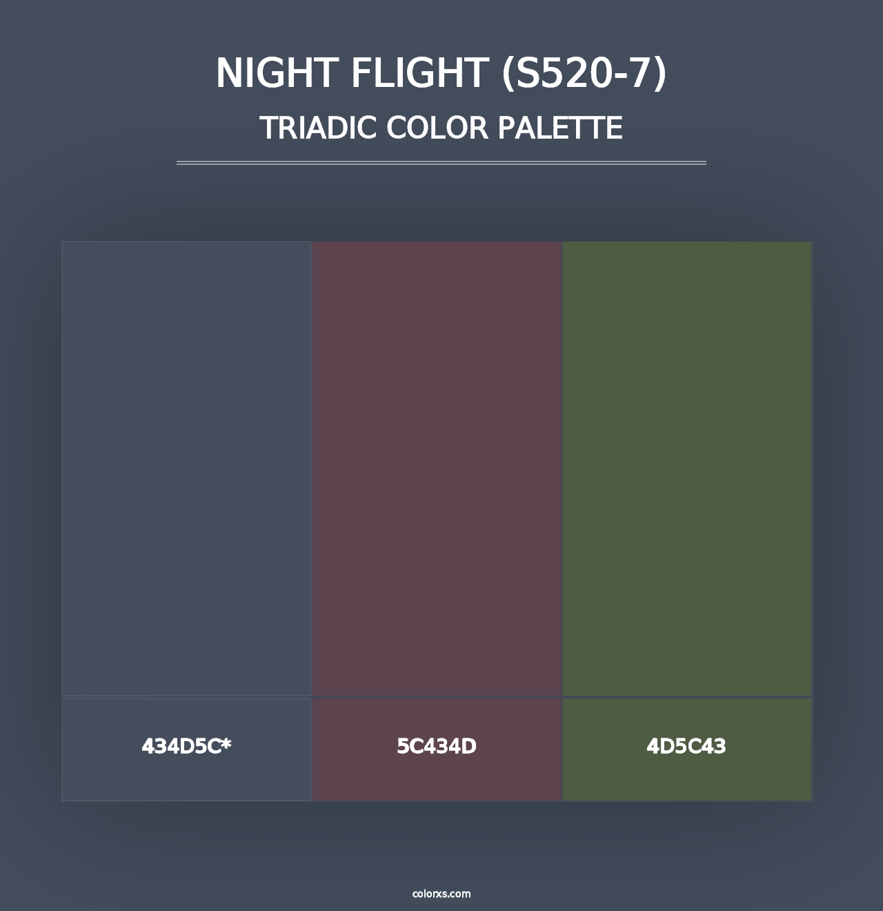 Night Flight (S520-7) - Triadic Color Palette