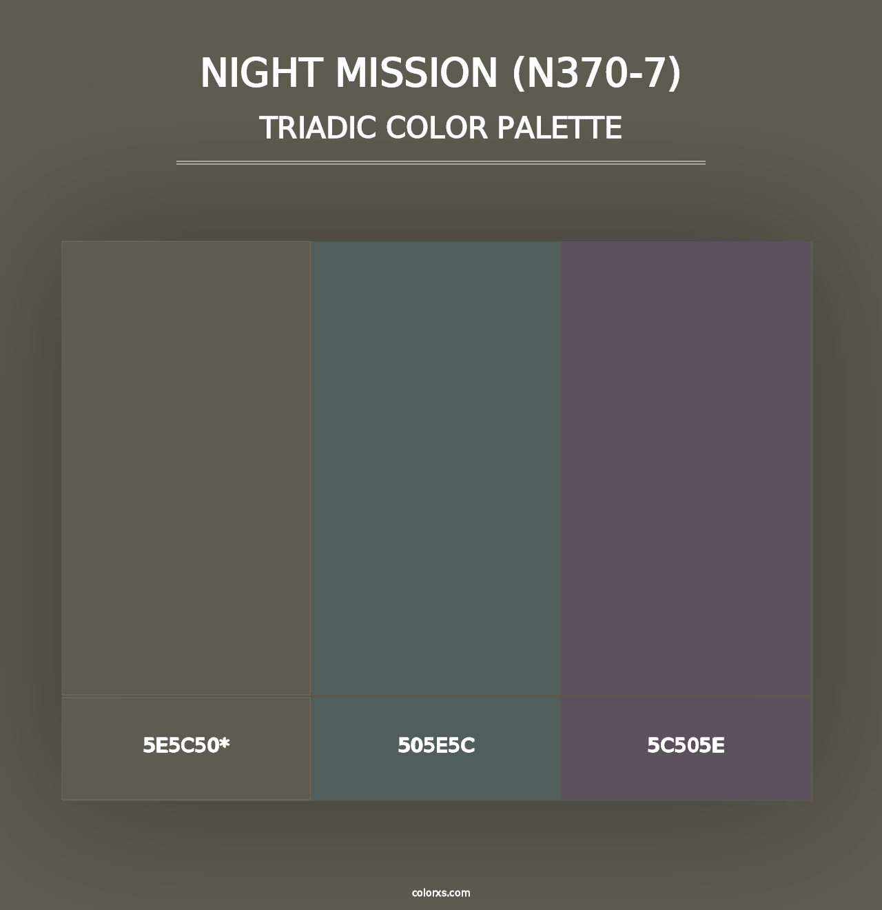 Night Mission (N370-7) - Triadic Color Palette