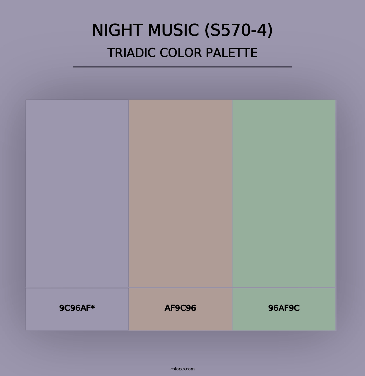 Night Music (S570-4) - Triadic Color Palette