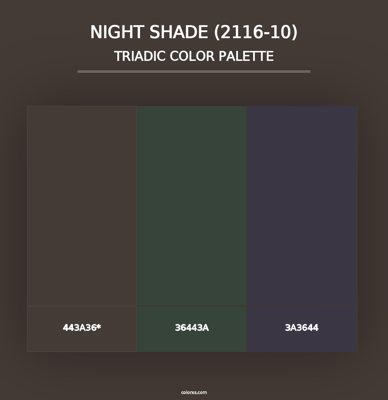 Night Shade (2116-10) - Triadic Color Palette