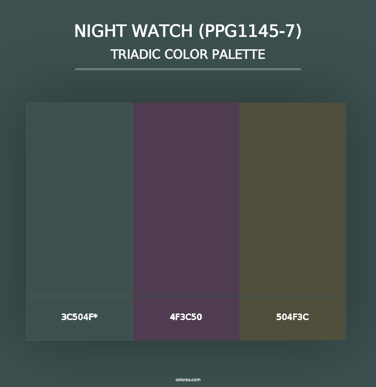 Night Watch (PPG1145-7) - Triadic Color Palette